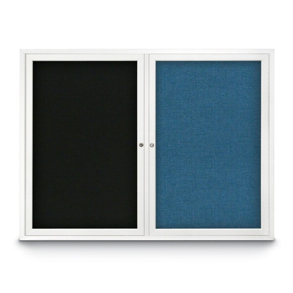 Corkboard, 48"x36", Synthetic Cork/Black